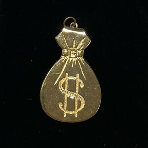 Gold Money Bag Pendant